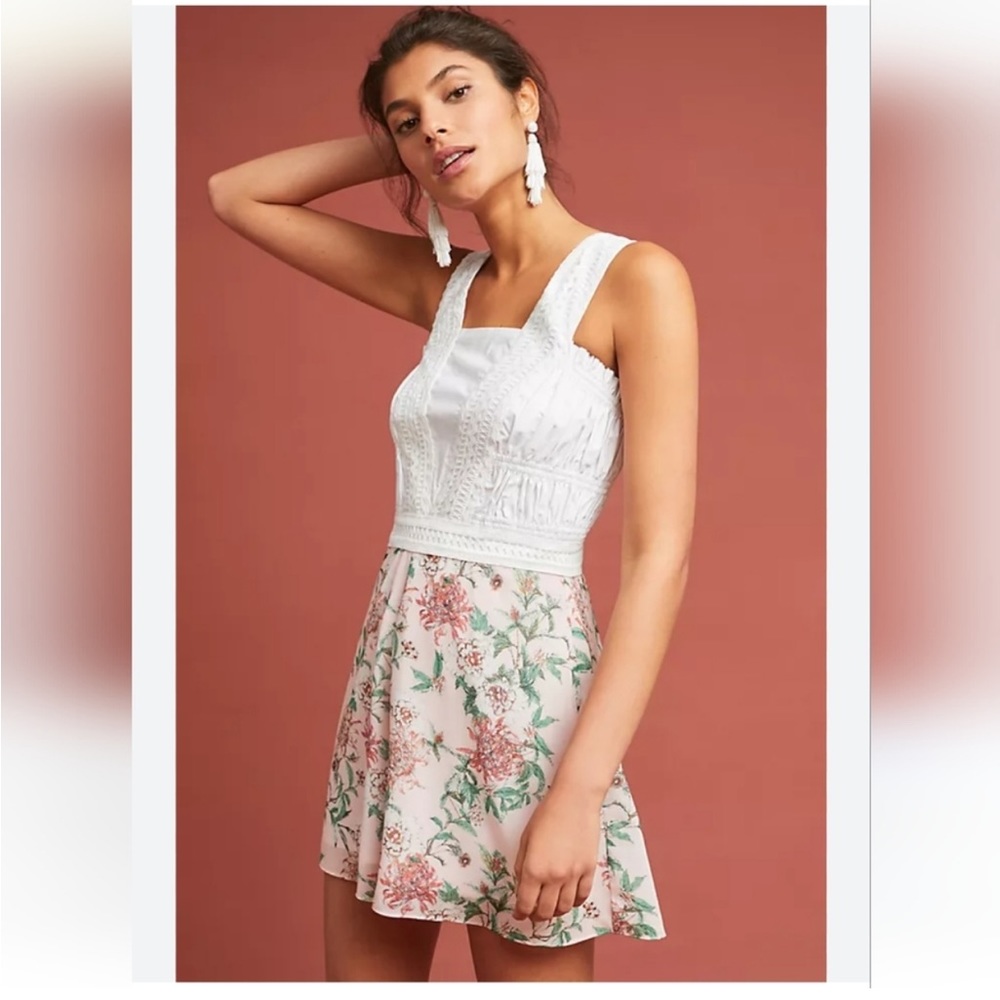 Anthropologie / Adeline Rae Romper, Smocked Top and Floral Bottom, Size Small